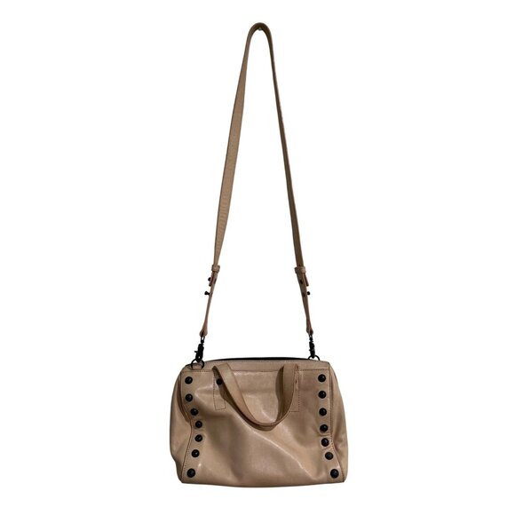 Loeffler Randall Tan Leather Studded Satchel Bag Shoulder Crossbody - Picture 6 of 8